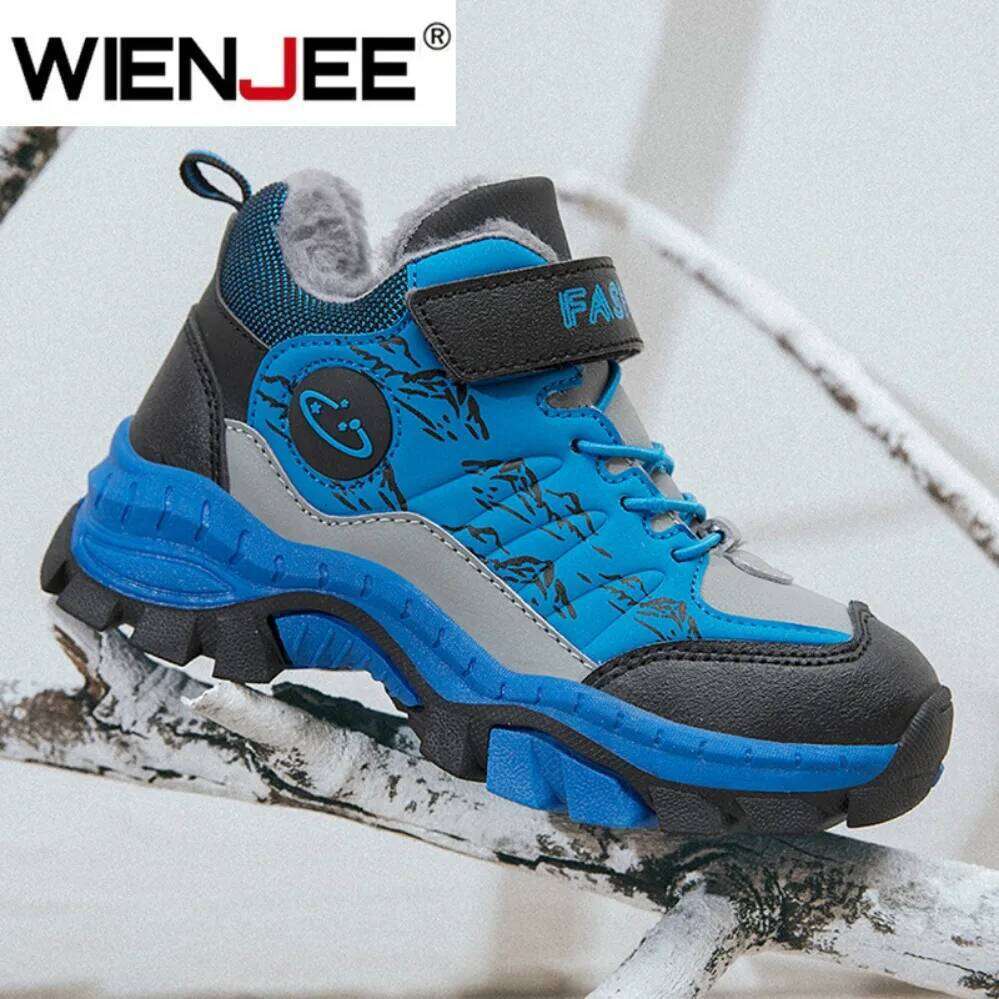 Winter Children's Casual Snow Ankle Boots Non-slip Outdoor Mountain Climbing Shoes Fashion Kids Waterproof Warm Sneakers 26W0224