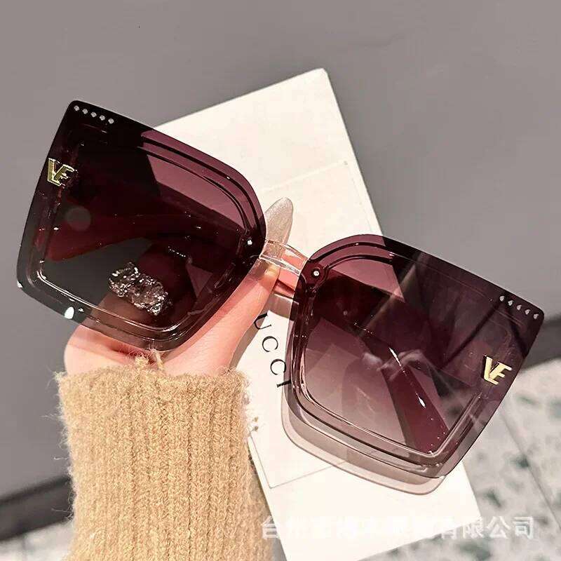 New Cool Rimeless Polarized Sunglasses Women Oversized Square Sun Glasses Ladies UV400 Classic Goggle Oculos De Sol Feminino 26W0224