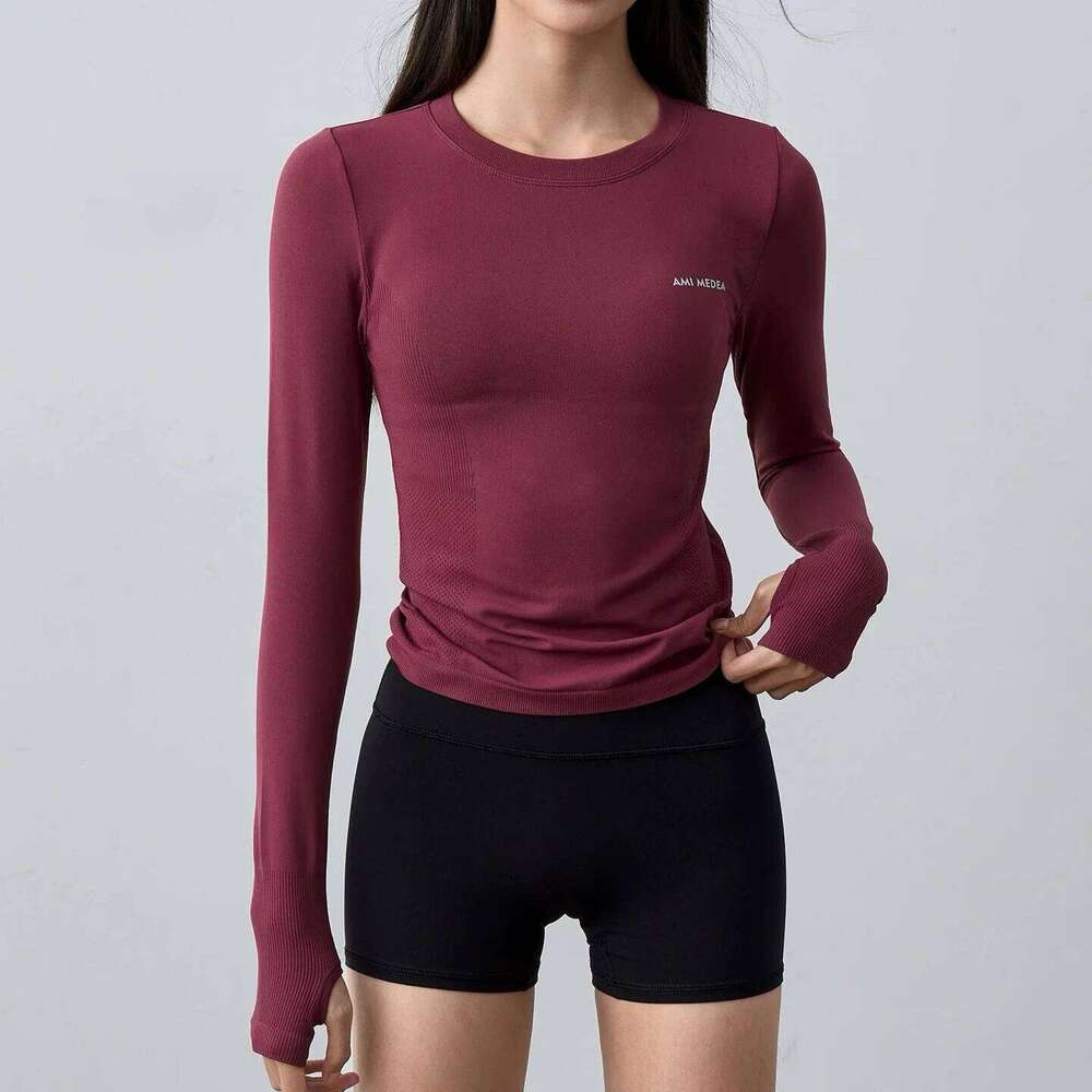 Women's Fitness Seamless Long Sleeve Sports Top Yoga Gym Shirts Training Running Shirt Activewear for Workout T-shirt 26Y0224