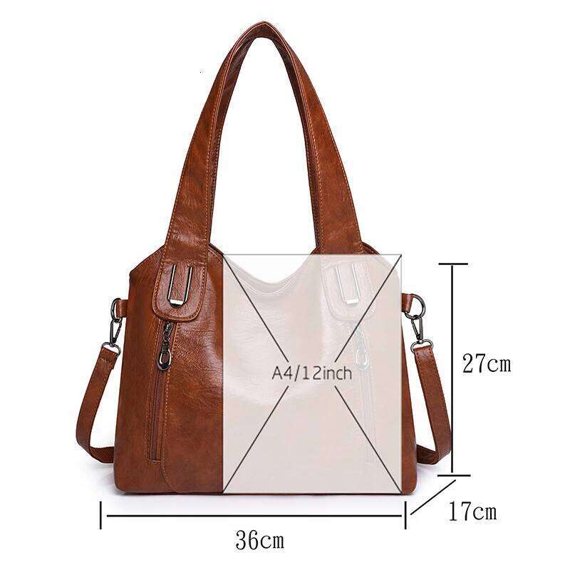 1 piece of soft synthetic leather retro women's single shoulder handbag, zipper closure, multiple pockets, suitable for daily us Z260224