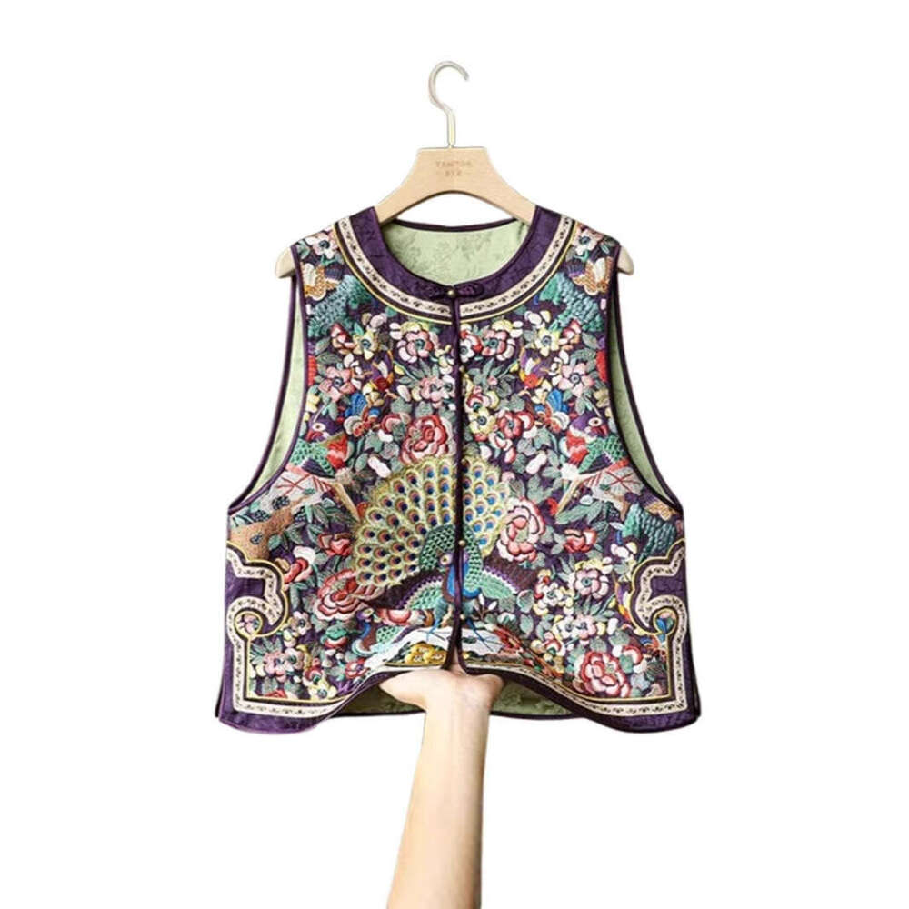 Spring Heavy Embroidery Versatile Top Ethnic Sleeveless New Chinese National Style Vest Luanyun