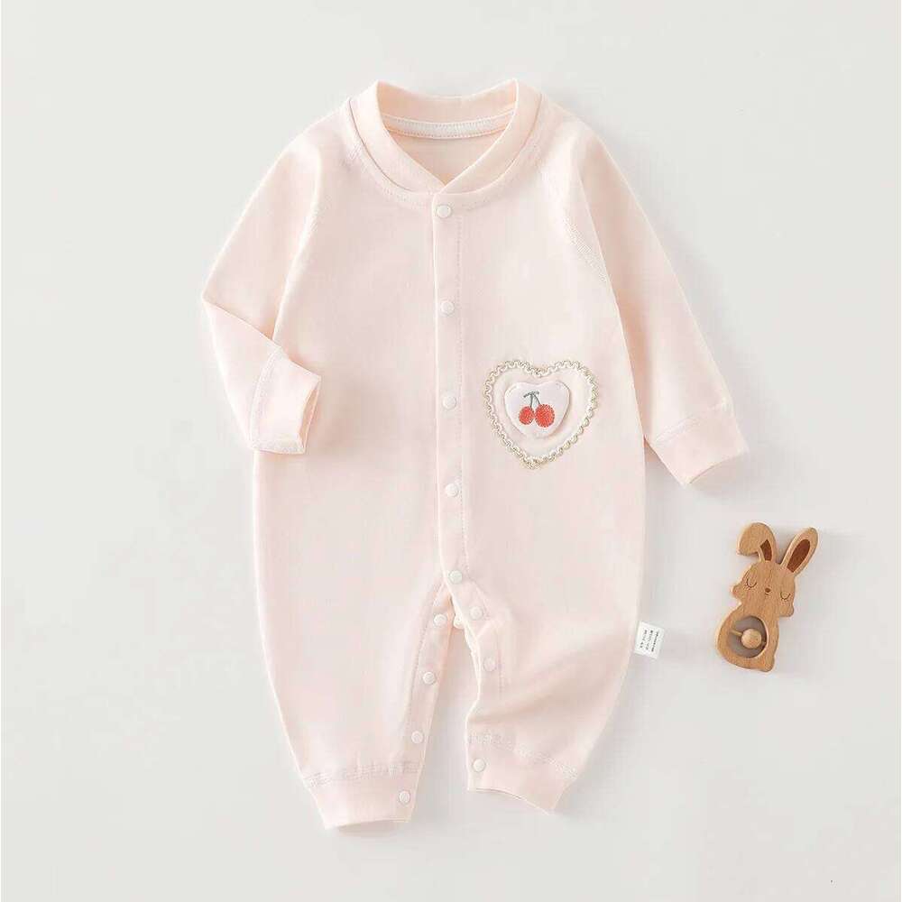 Infant Long-Sleeved Romper Spring/Autumn Pure Cotton Garment Newborn Bodysuit Unisex Baby All-Season Crawling Suit 26H0224