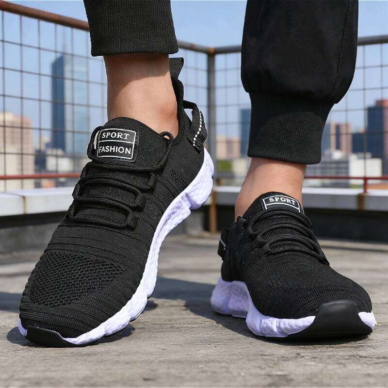 Men's Breathable Mesh Sneakers Lightweight Casual Sport Non-Slip Cushion Running Shoes Fashion Trendy Tennis Shoe for Men