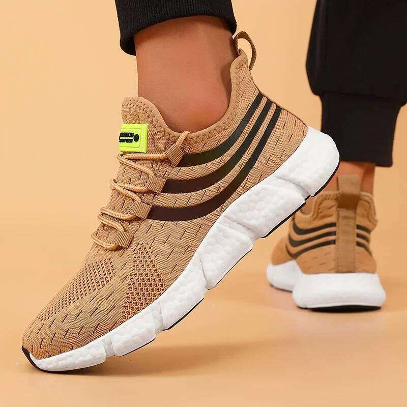 Men's Spring and Summer New Mesh Breathable Lightweight Casual Running High Quality Trendy Fashionable Sports Shoes