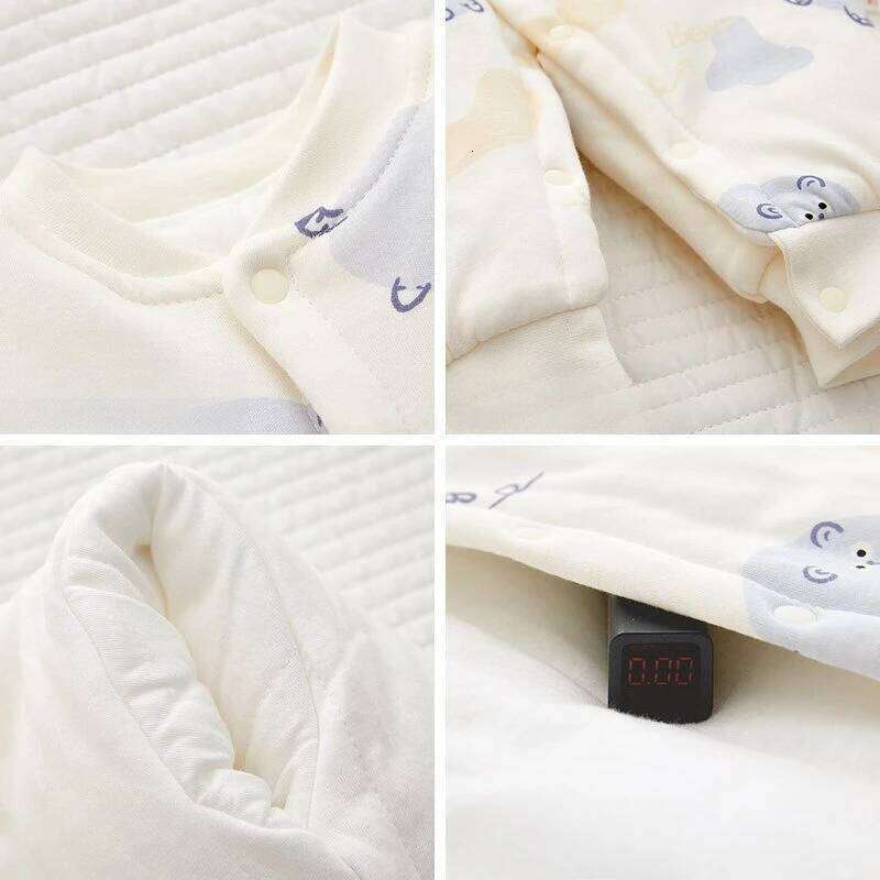 Somenie Newborn Thickened Pure Baby Bodysuit Warm Cotton Winter Cute Printed Boys Girls Onesie 26Y0224