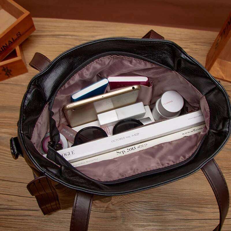 Soft Leather Women's Totes Bags High Capacity Shouldr Luxury Middle-aged Lady Top-handle Casual Armpit Bag Travel Pack Z260224