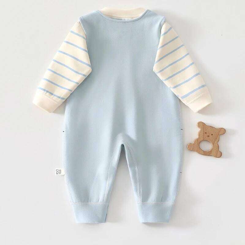 Boys Sleeveless Jumpsuit + Sweatshirt Clothing Sets Spring Autumn Baby Cute Animal Overalls for NewYear 26H0224
