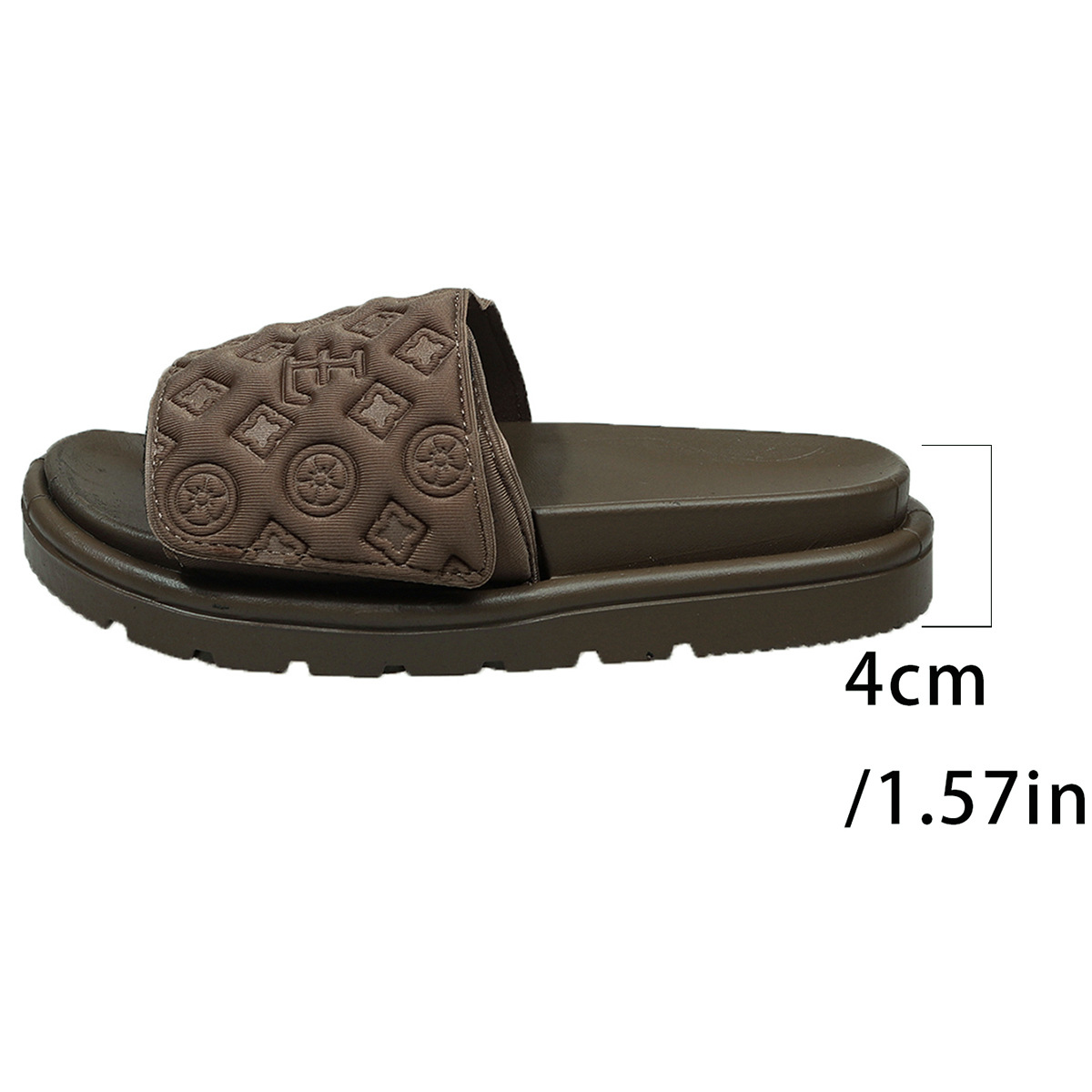 Free Shipping 2026 Summer New Embossed Design Women's Thick Bottom Slippers Outdoor Beach Versatile Fashion Cool Slippers