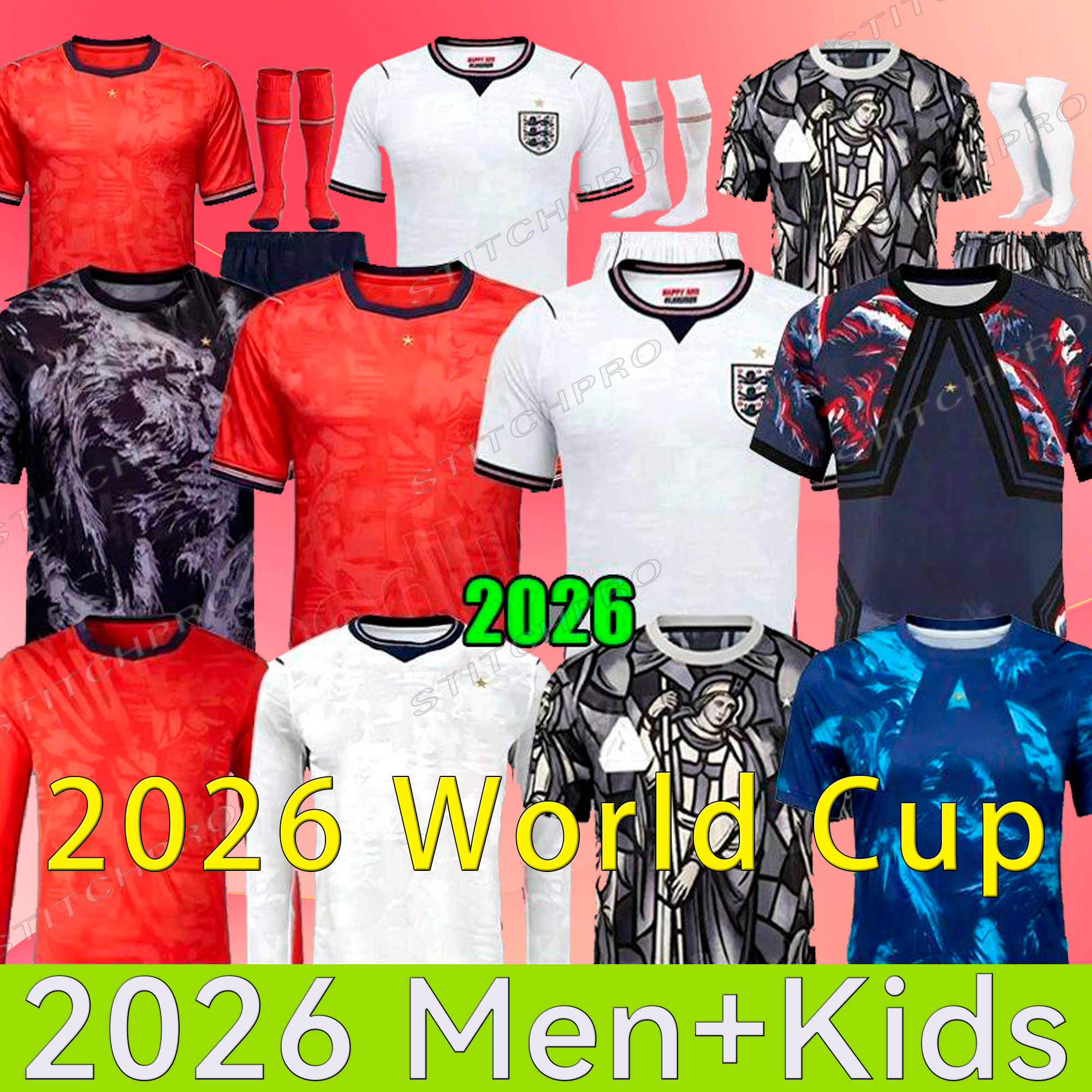 2026 EnGLaNdS Soccer Jersey Men Kids KANE BELLINGHAM RASHFORD RICE FODEN GORDON PALMER PICKFORD Football Shirt Soccer Uniforms WOMEN 2026 RUSSO Palace