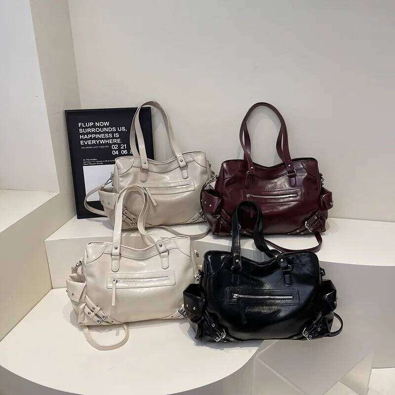 Motorcycle Crossbody Bag for Women Shoulder Large Capacity Purse and Handbags Bags Bolsos De Mujer Z260224