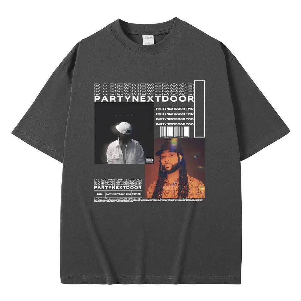 Rapper Partynextdoor Two Album Graphic Tshirt Male Hip Hop Vintage T-shirts Men's Cotton Tees Oversized T Shirt H260224