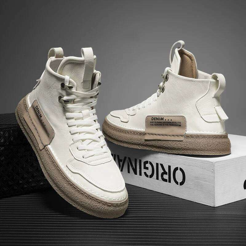 2023 New Leather Men's Boots Fashion Outdoor Work Comfy Non-Slip Sneakers For Men High Quality Casual Designer Shoes SPLELED