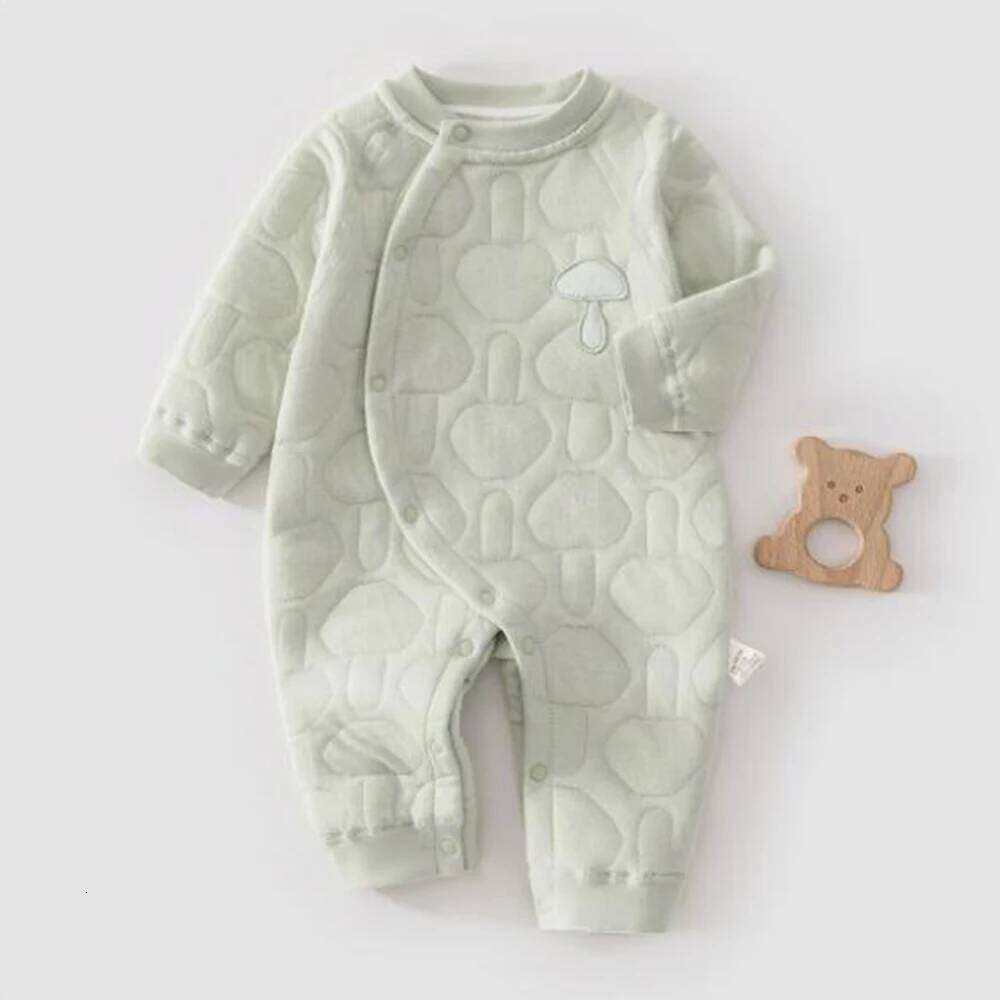 Jumpsuit Long Sleeve Quilted Warm Spring Autumn Winter Infant Boutique Clothing Unisex Newborn Baby Romper For Boys Girls 26H0224