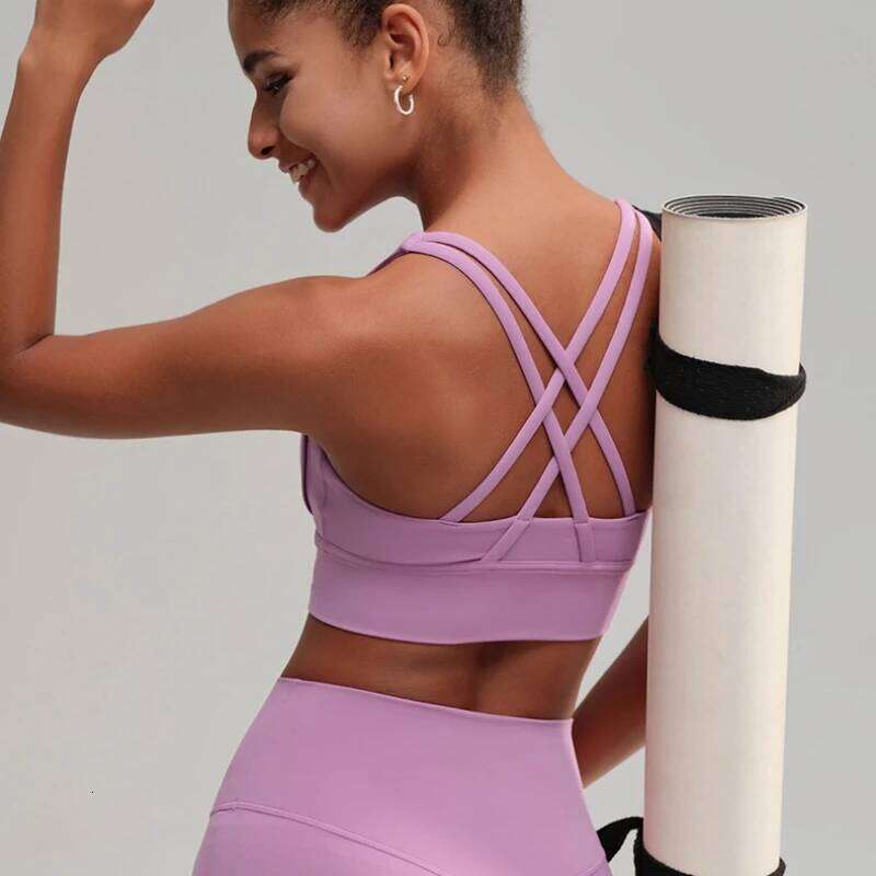 Nylon Sports Bra for Women Shock-proof Breathable Gym Female Yoga Tops Outdoor Running Fitness Workout Clothes Crop Top 26Y0224