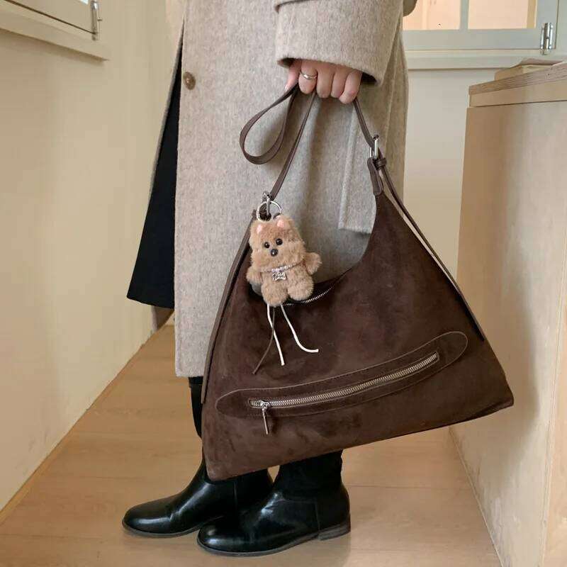 New Retro Leisure Suede Crossbody Large Capacity Shoulder Bag for Women Autumn Winter Fashion Versatile Texture Storage Bags Z260224