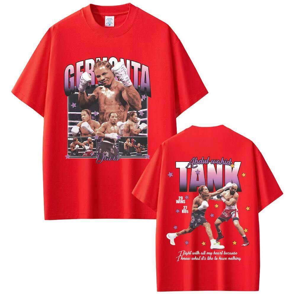 Gervonta Davis Graphic Print T-shirt Men Women Fashion Retro Boxing T Shirts Men's Casual Oversized Short Sleeve T-shirts H260224