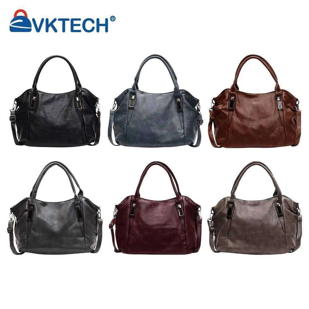 Shoulder Bag PU Leather Tote Handbag Casual Trendy Top Handle Everyday Purse for Women Work Shopping Travel Z260224
