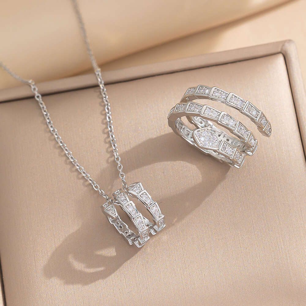 Light Luxury European And American Fashion Snake-Shaped Snake Bone Ring High-End Adjustable For Women