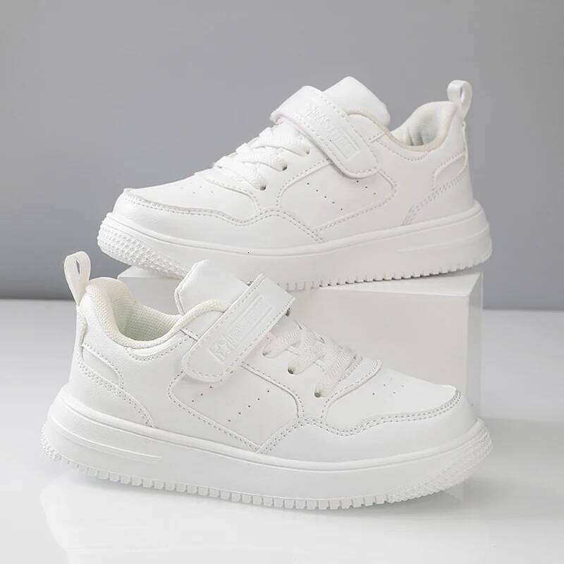 Children's Sneakers Kids Fashion White Sports Casual Shoes Boys Girls Non Slip Tennis Outdoor Comfortable Walking Footwear 26W0224