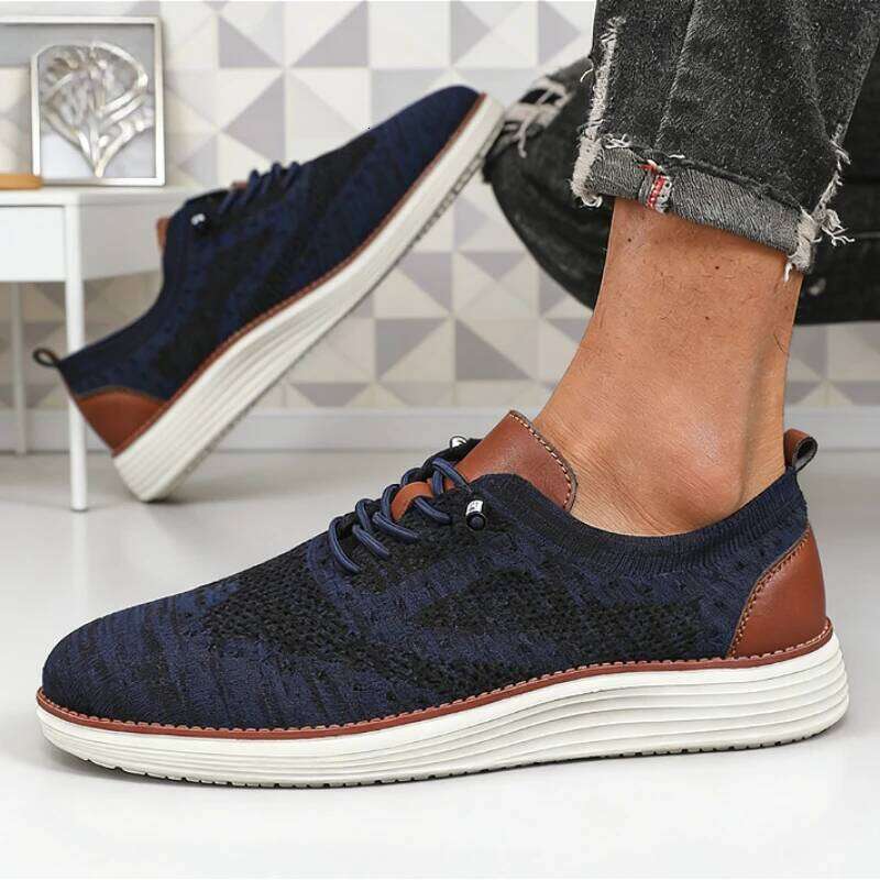 Men's Casual Sneakers Breathable Mesh Upper Lightweight Comfortable Walking Shoes Fashion Sole Soft Men Footwear Modern Style