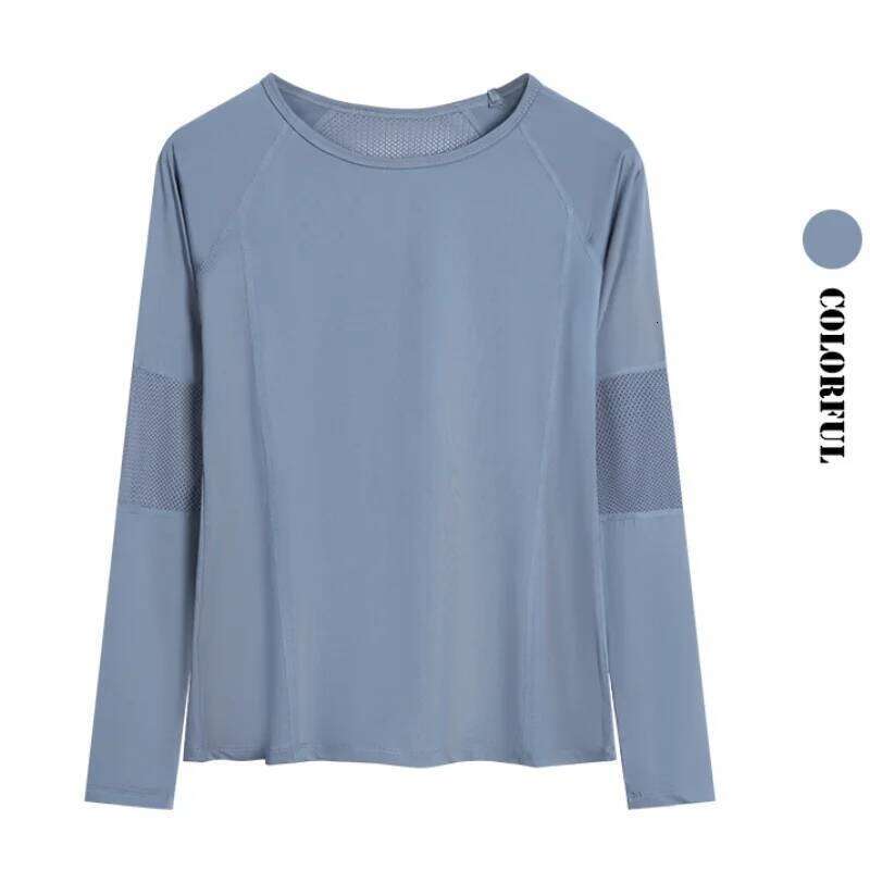 DRUR Women Yoga Top Long Sleeve Breathable Quick Dry Sports Shirt Loose Fit Workout Running Tee Gym Clothes Cycling Sweatshirts 26Y0224