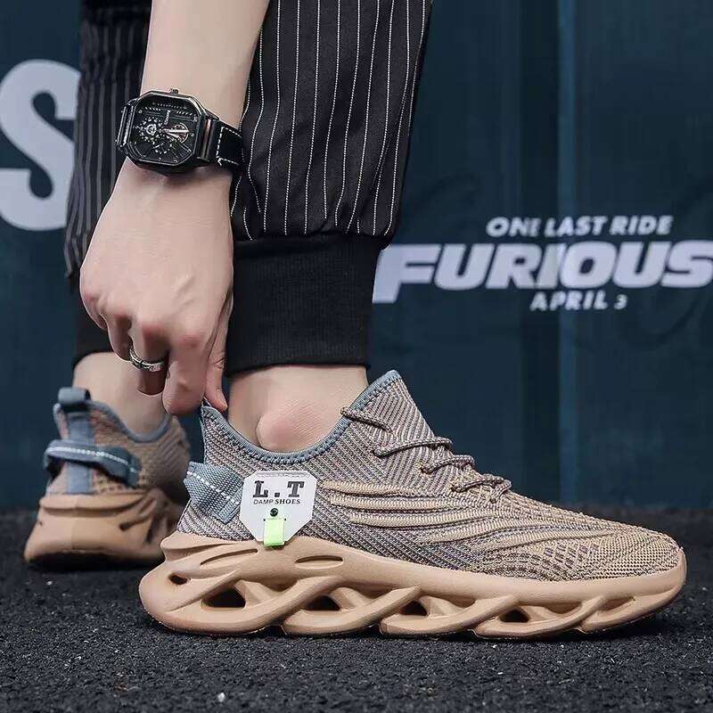 Men's Fashionable Shock Absorbing Design Breathable Lace Up Outdoor Activities Running Training Sports Shoes