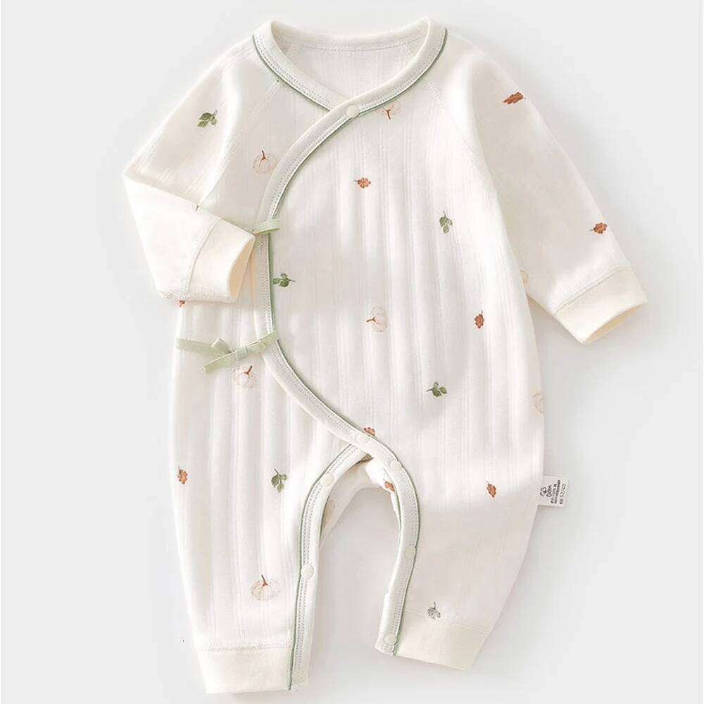 Newborn Girl Clothes Hospital Boy Romper Long Sleeve 100% Cotton 0 6 Months Unisex Baby Jumpsuit 26H0224