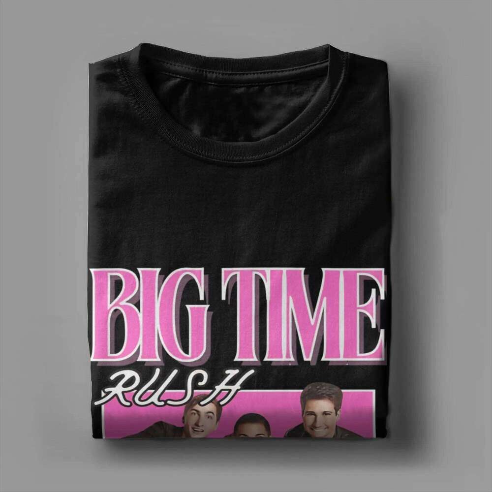 Big Time Rush T-Shirt Men Funny Pure Cotton Tees Round Neck Short Sleeve T Shirts 4XL 5XL Clothing H260224