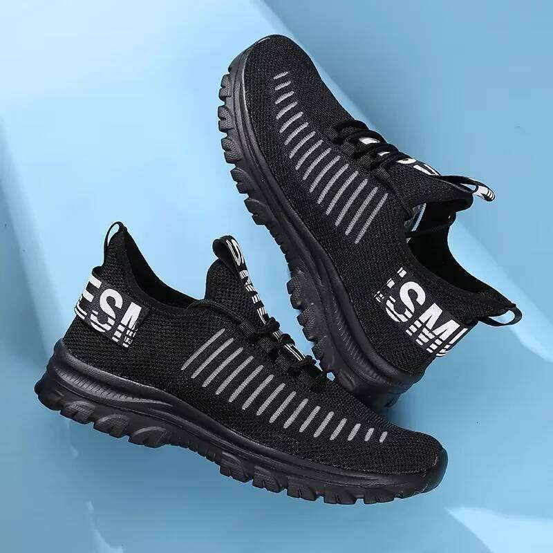 Men's Lightweight Mesh Casual Breathable Comfortable Running Shock-absorbing Buffering Training Sports Shoes