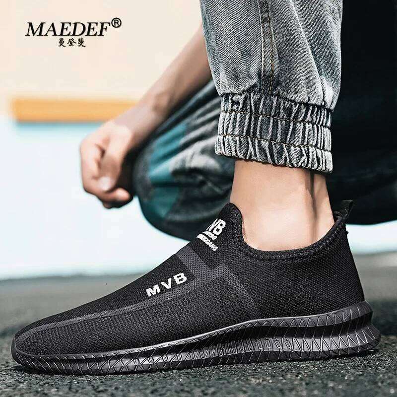 MAEDEF Mens Sneakers High Quality Lightweight Comfortable Casual for Men Soft Mesh Breathable Flats Shoes