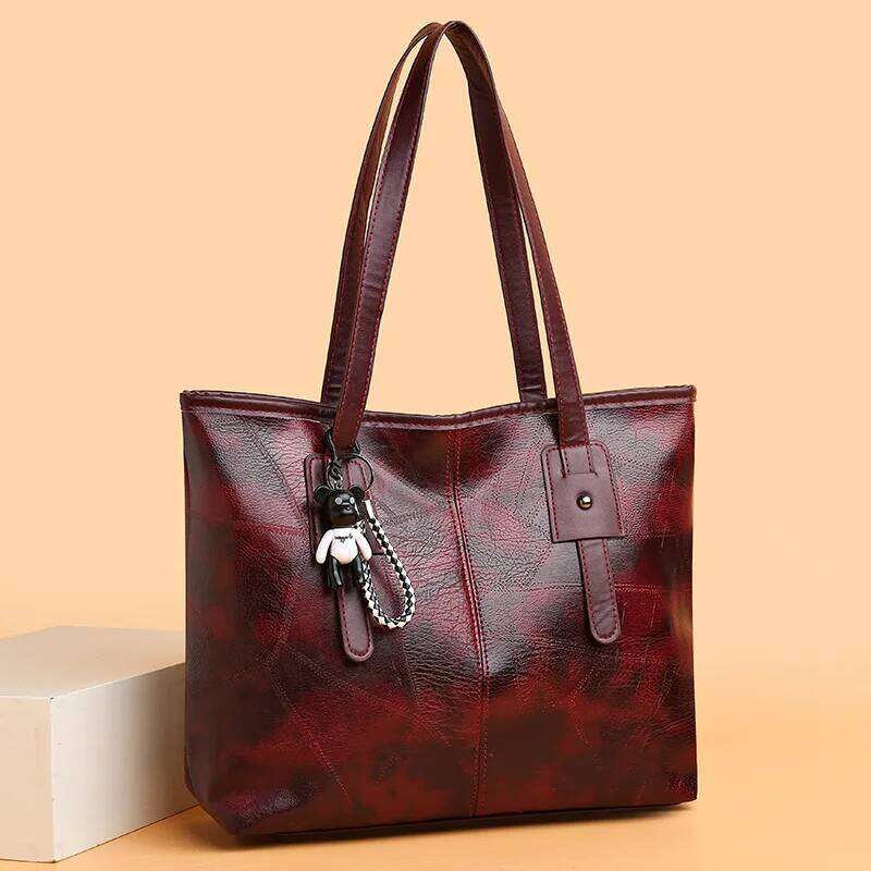 Trendy Women's New Large Capacity Tote Bag with Horizontal Square Zipper Single Shoulder Handbag Z260224