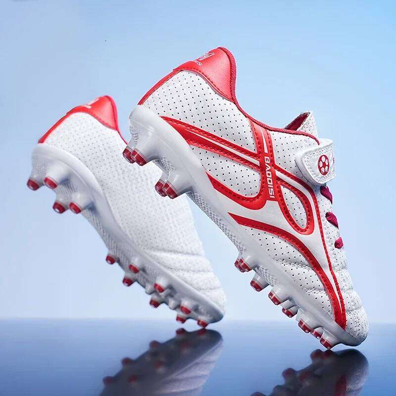 Kids Indoor Professional Boys Football Field Boots TF/AG Society Cleats Soccer Shoes Sneakers Fast Match 26W0224