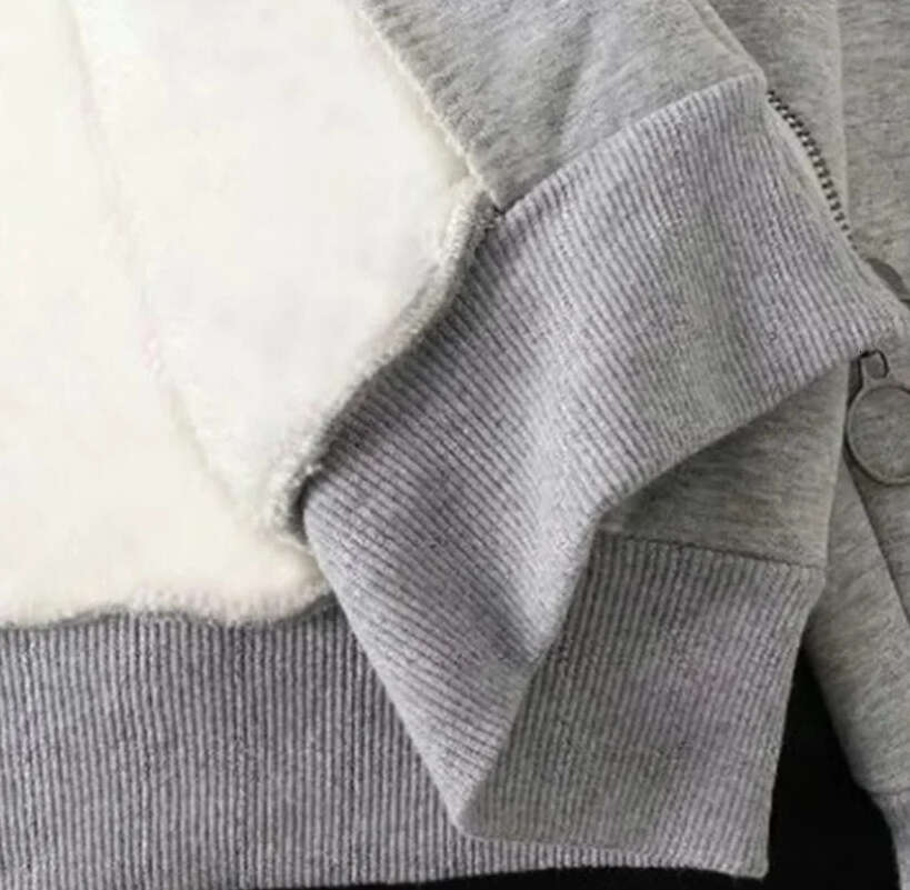 Mardi Hefxessdr Eleant Women Chic Hoodies Fashion Autumn Winter Fleece Lon Sleeve Solid Color Hooded Top Casual Office Lady Zipper Sweatshirts