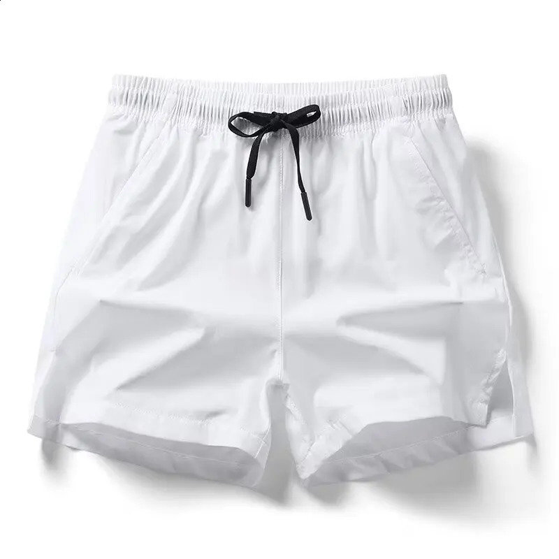 1pcs Summer Men Ice Silk Shorts Quick Drying Running Gym Pants Homme Surf Ventilate Drawstring Casual Outdoor Sport Couple Short 260228