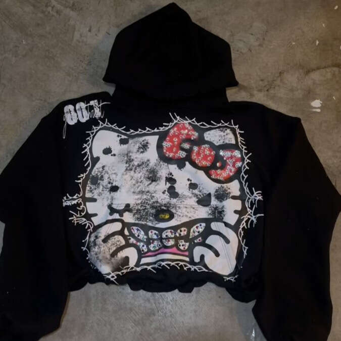 New Style European American Trendy Brand Retro Street Hip-Hop Full-Print Hoodie, Fashionable Casual Pullover For Men And Women