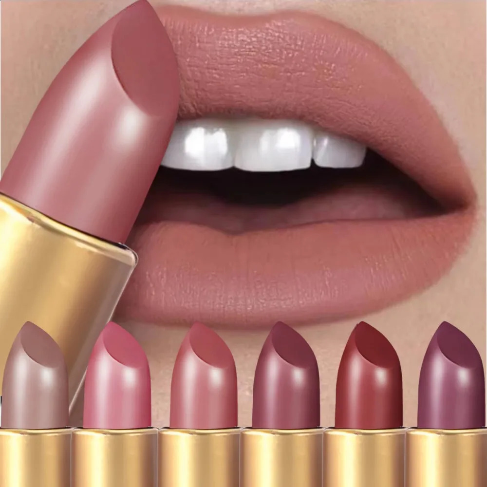 6-Color Matte Lipstick Set Non- Non-Stick Cup Long-Lasting Velvet Finish Smooth Matte Lip Color Waterproof Smudge-proof 260130