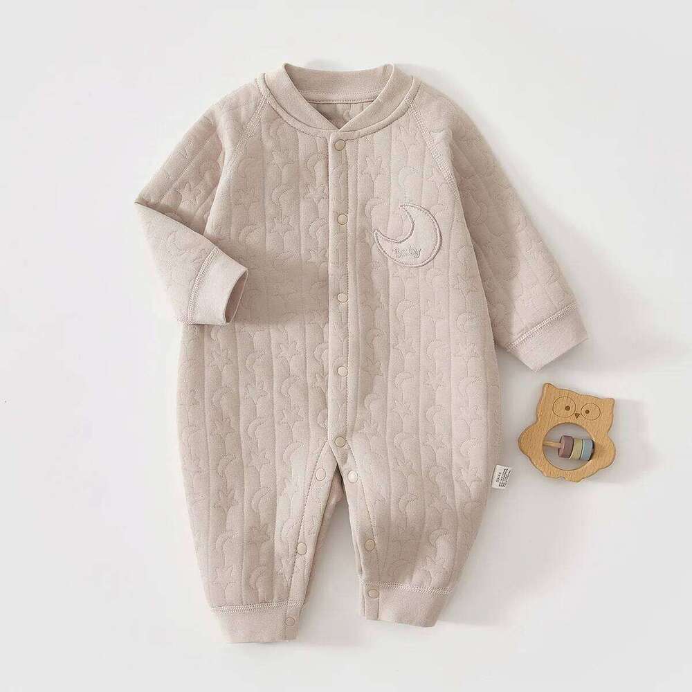 AYNIGIELL Jumpsuit Autumn Winter Pure Cotton Warm Newborn Inner Clothes for Boys and Girls Baby Pajamas 0-18 Moths 26H0224