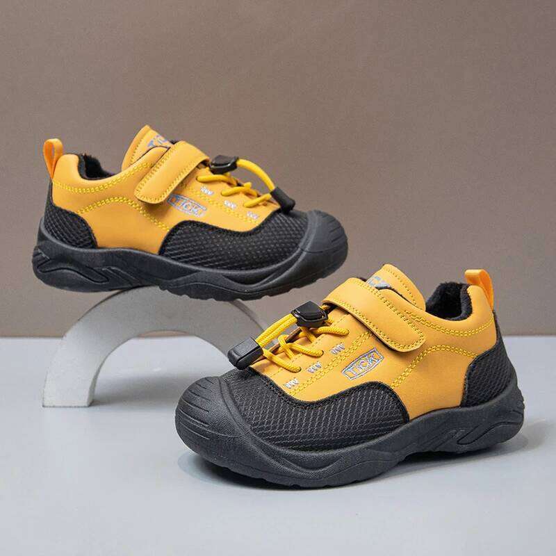 Fashion Versatile Sneakers for Boys Girls 2025 New Winter Toddler Fleece Walking Shoes Non-slip Breathable Kid Mountain Trainers 26W0224