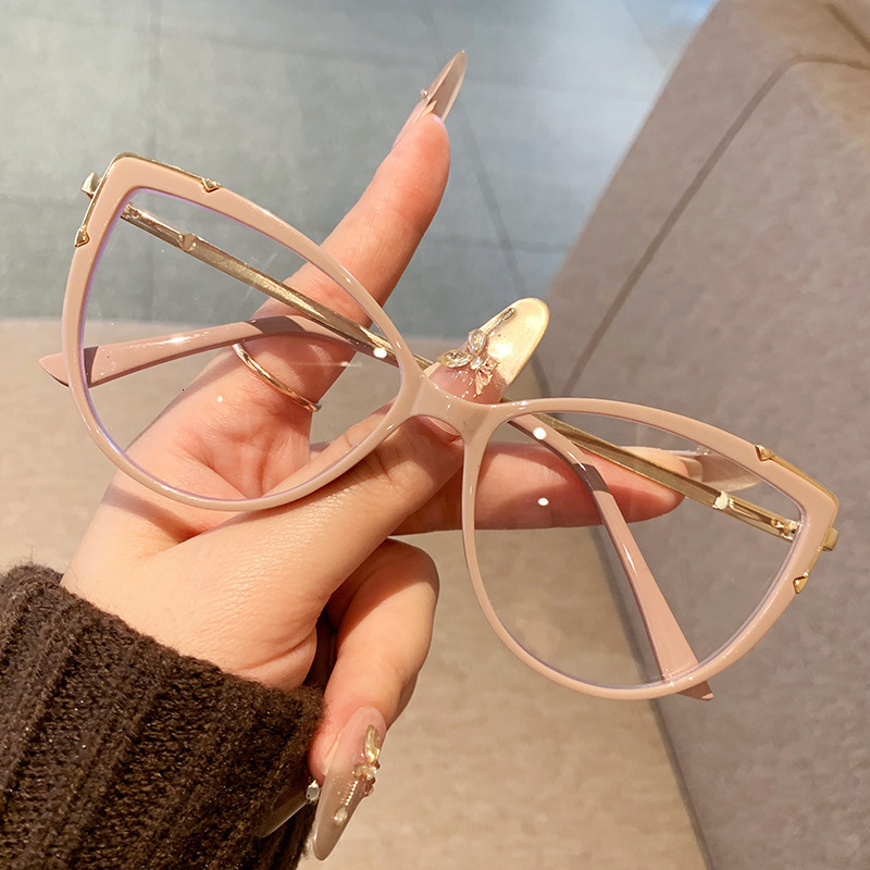 2026 Summer New Ultra-Light Plain Versatile Cat Eye Glasses For Women With Myopia, Can Be Fitted Prescription Or Non-Prescription Lenses Frame