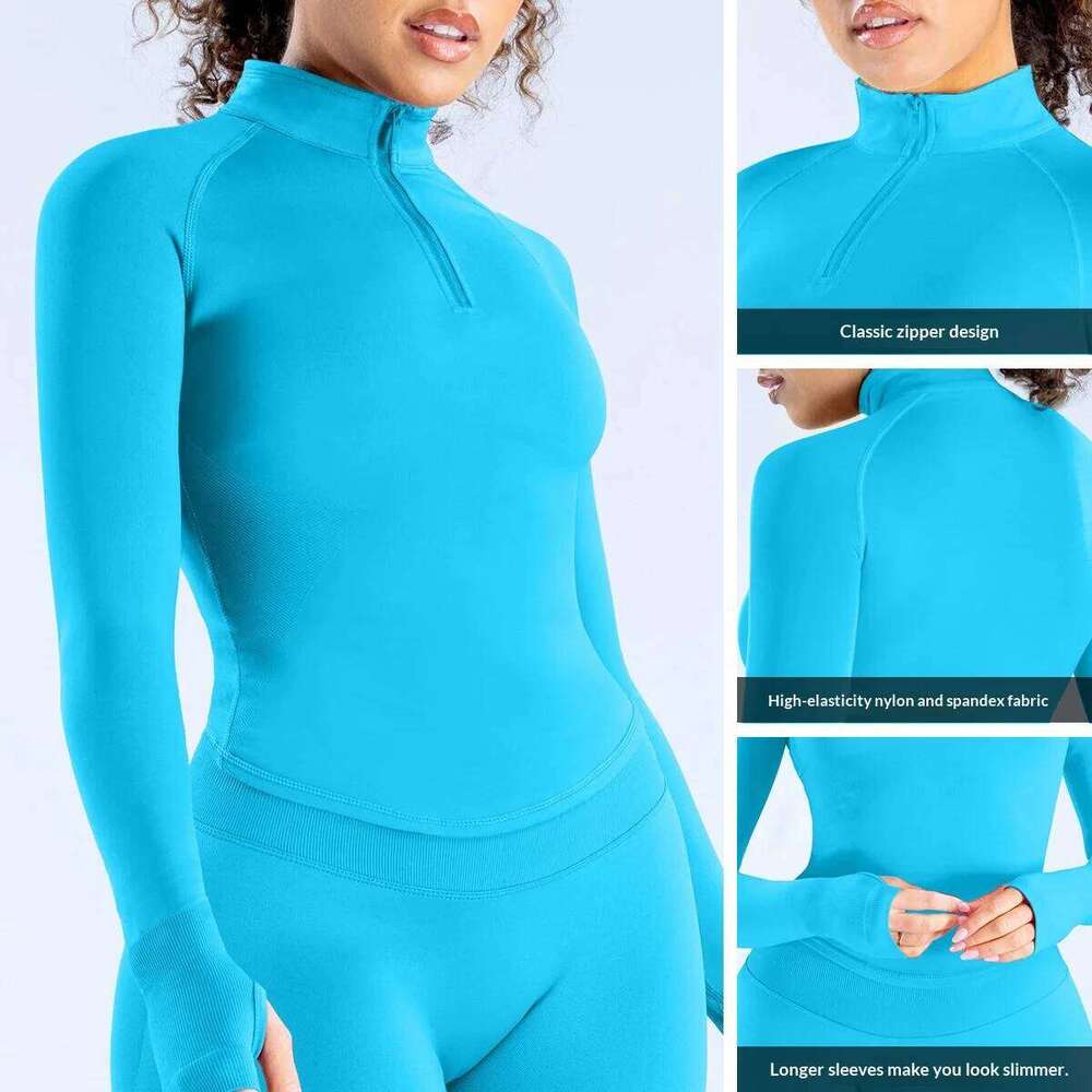 Outdoor Training for Women, Slim Fit Zip Up Workout Hoodie, Breathable Yoga Pullover, Lightweight Running , 26Y0224