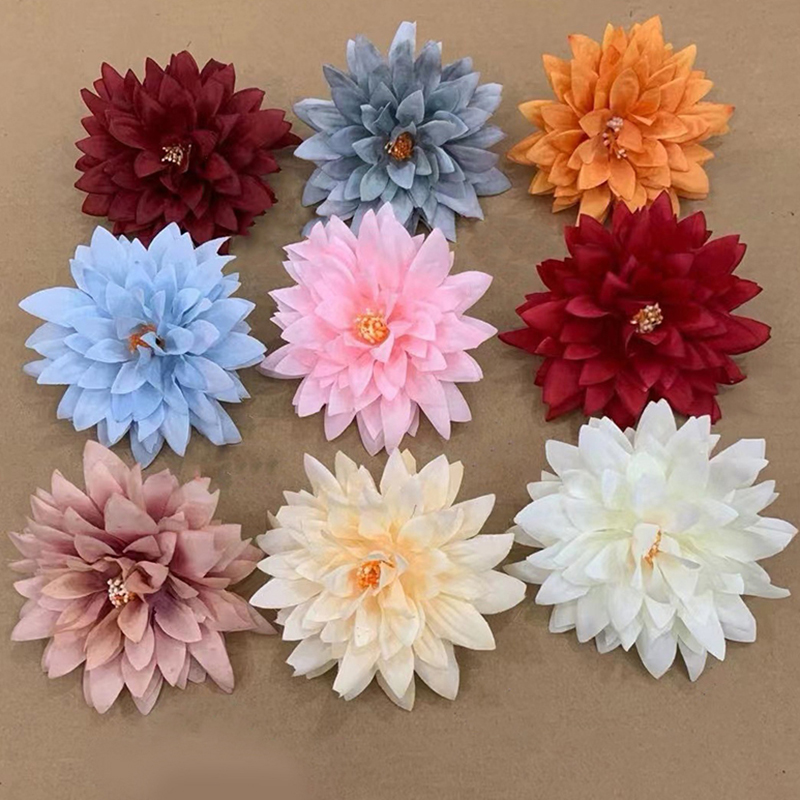 Diameter 12cm Artificial Epiphyllum Flower Heads Silk Fake Flowers Bulk Wholesale for DIY Wedding Table Centerpieces Home Party Craft Garland Room House Decor