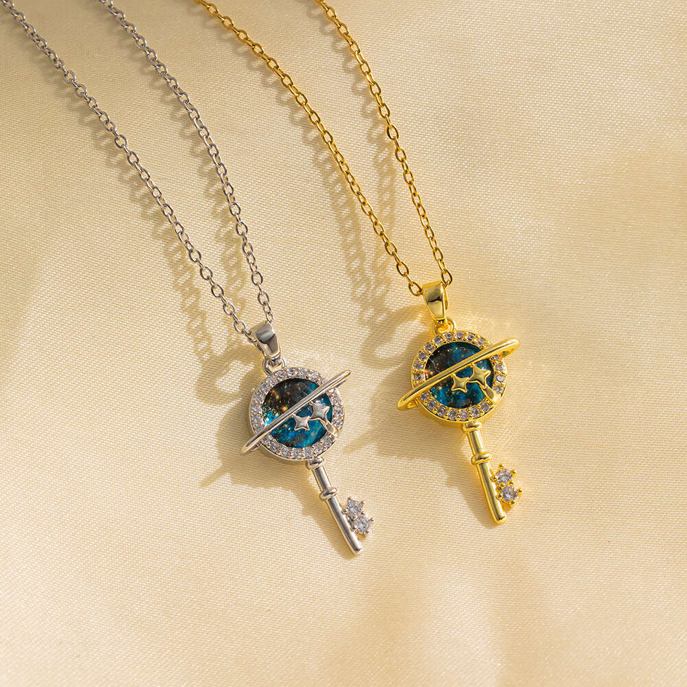 Titanium Steel Planet Starry Sky Non-Fading Necklace Fashionable High-End Clavicle Chain Jewelry For Women