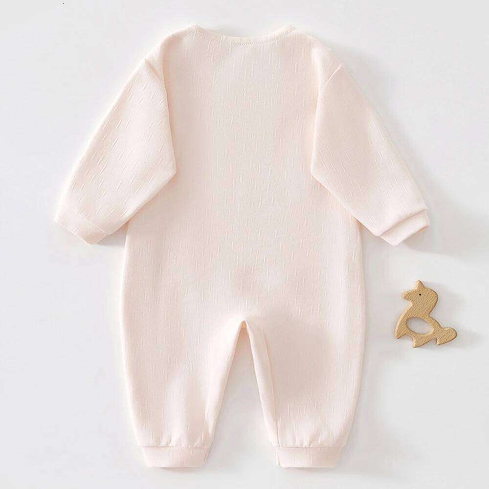 Boutique Girl Clothes Christmas Infant Romper Long Sleeve Ruffles Pink Flower Decoration Baby Jumpsuit 26H0224