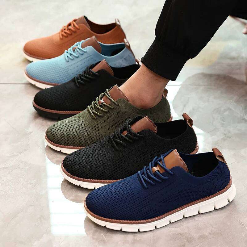 Ultra-Light Casual Knitted for Breathable Slip-Resistant Sneakers 2025 Flexible Soft Sole Trendy Comfortable Shoes Men