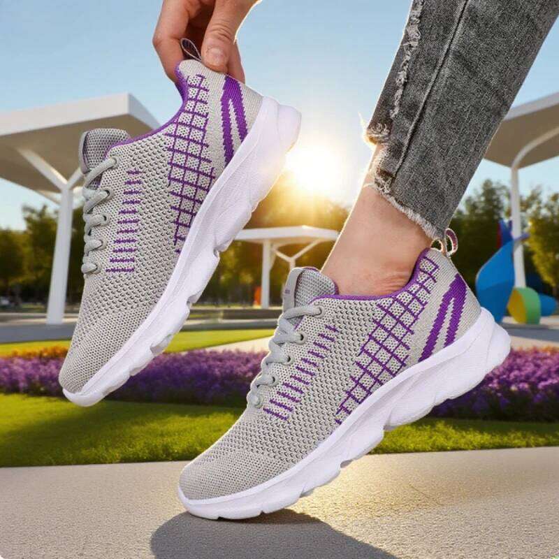 Trendy 2025 Women's Athletic Running Breathable Mesh Lightweight Sports Sneakers Casual Fashion Walking Shoes Hot Pick