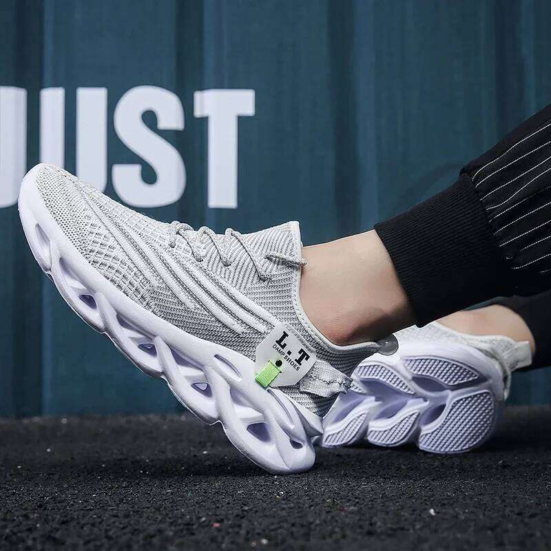 Tennis for Street Fashion Trend Versatile Mesh Knitting Breathable Luxury Design Casual Shoes Men's White Sneakers