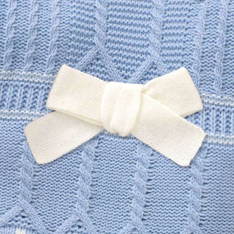 Soft Autumn Winter Girls Rompers + Hat Outfits Multi-colors Available 0-9M Knitted Acrylic Newborn Baby Bodysuit Jumpsuit 26Y0224