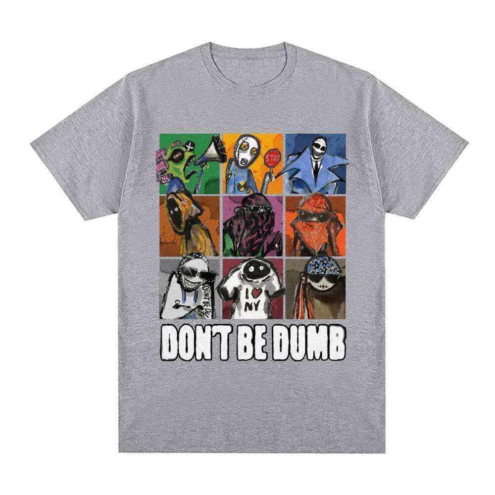 album DONT BE DUMB T-shirt Graphic Printing Hip Hop 100%Cotton Tee-shirt Short Sleeve FashionTshirt Unisex Clothes H260224
