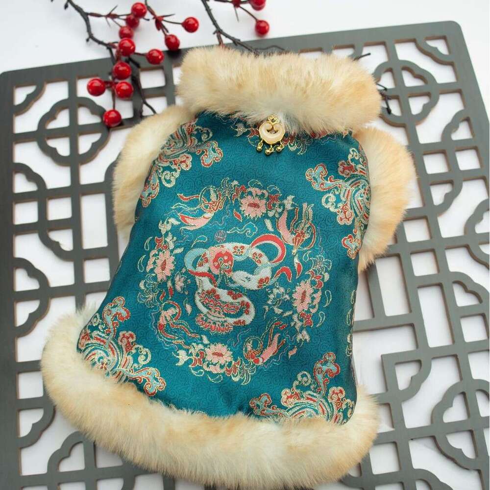 Pet Tang Suit Autumn Winter Dog Teddy Bichon Pomeranian Chinese New Year Cat Greeting Clothes