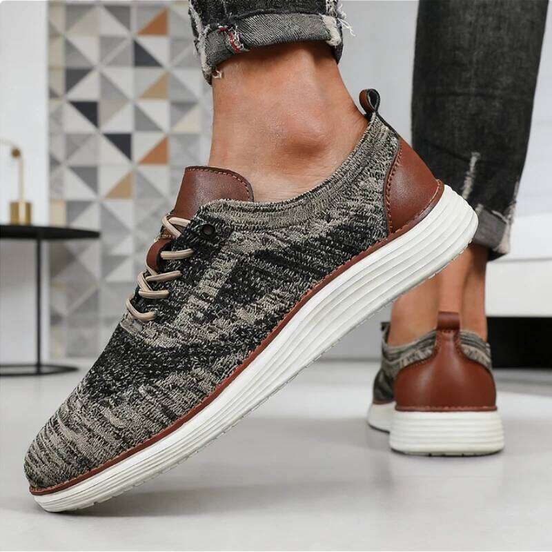 Men's Casual Sneakers Breathable Mesh Upper Lightweight Comfortable Walking Shoes Fashion Sole Soft Men Footwear Modern Style